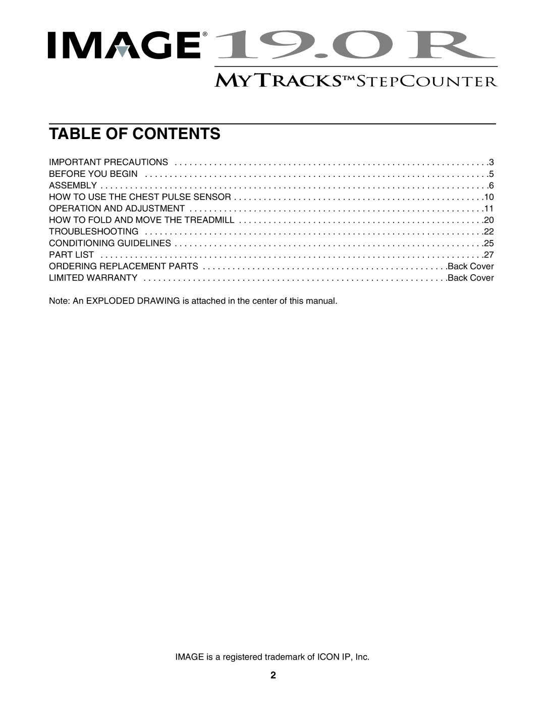 Image IMTL59105.0 user manual Table of Contents 