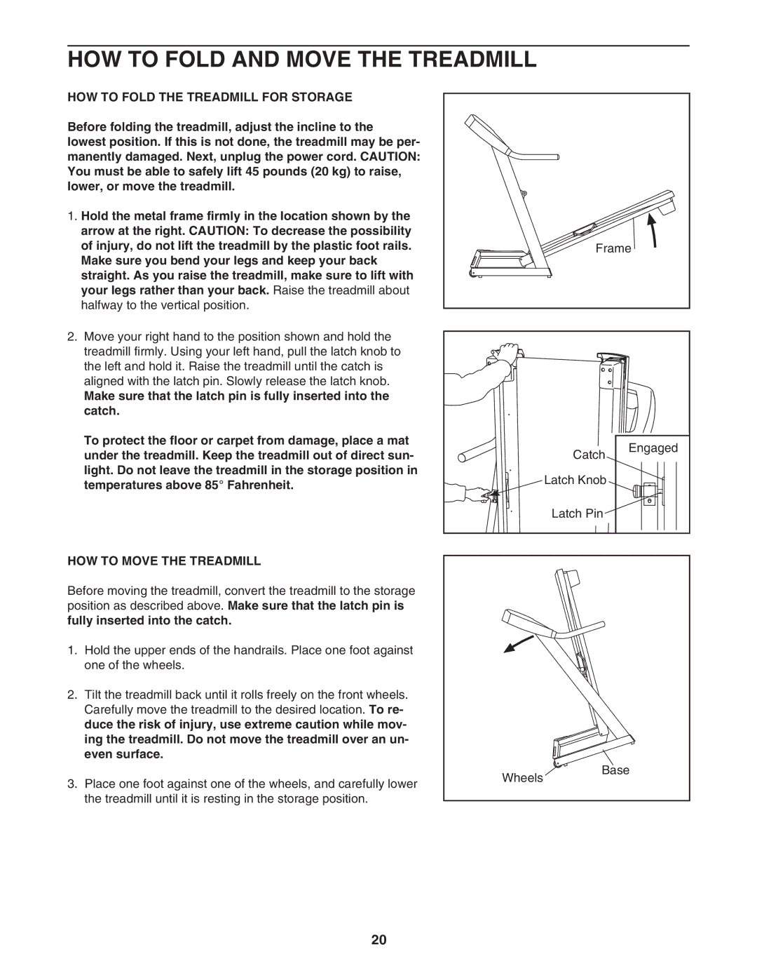 Image IMTL59105.0 HOW to Fold and Move the Treadmill, HOW to Fold the Treadmill for Storage, HOW to Move the Treadmill 