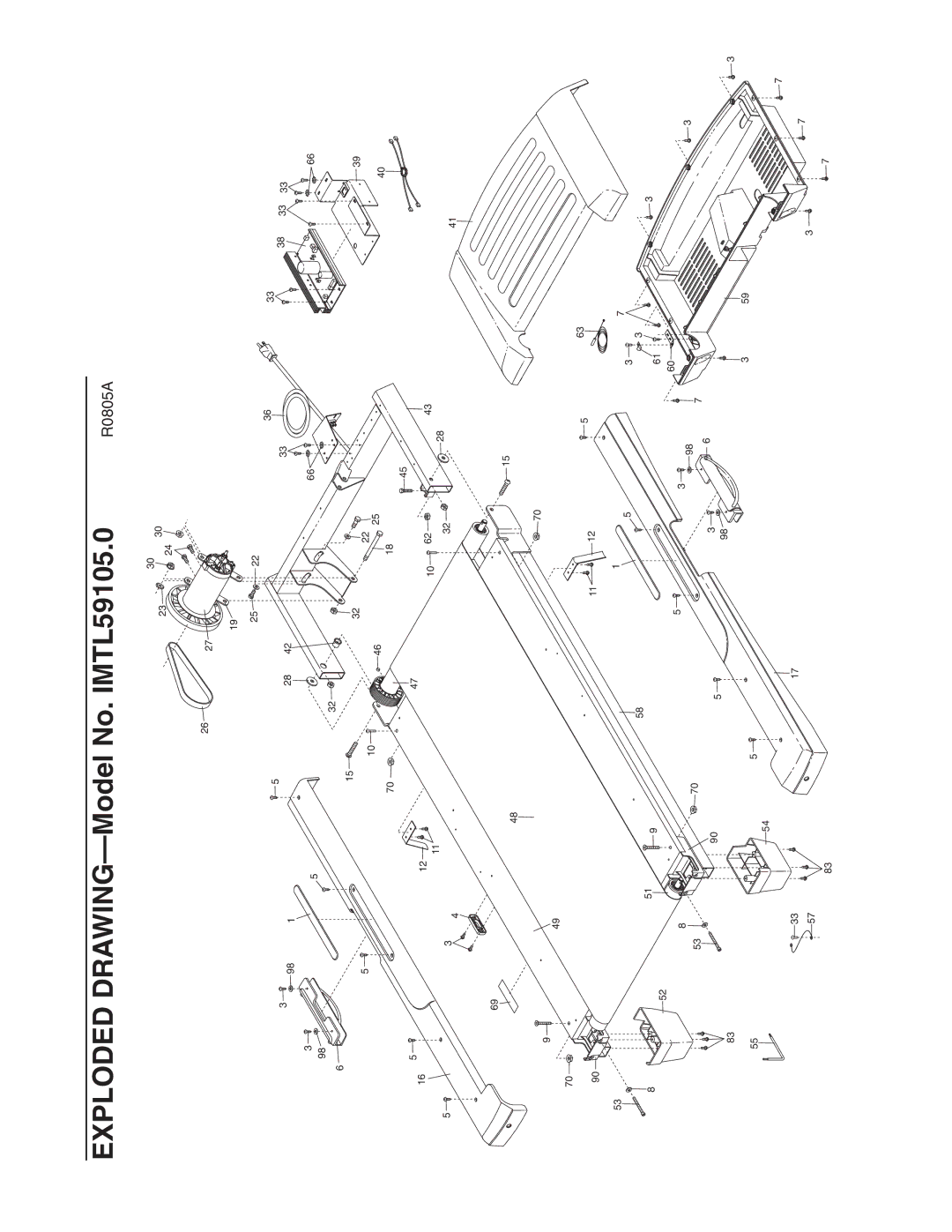 Image user manual Exploded DRAWING-Model No. IMTL59105.0 