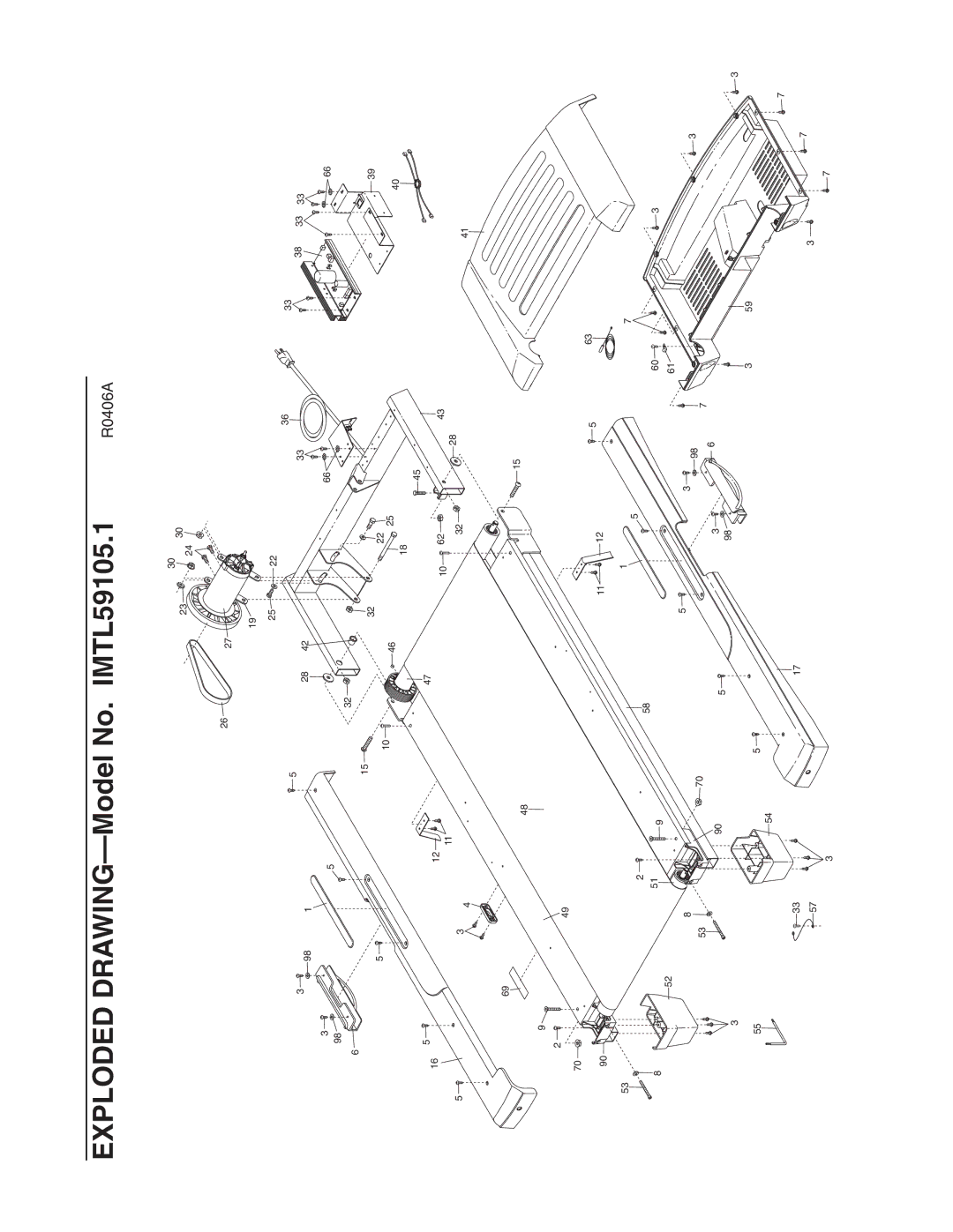 Image user manual Exploded DRAWING-Model No. IMTL59105.1 