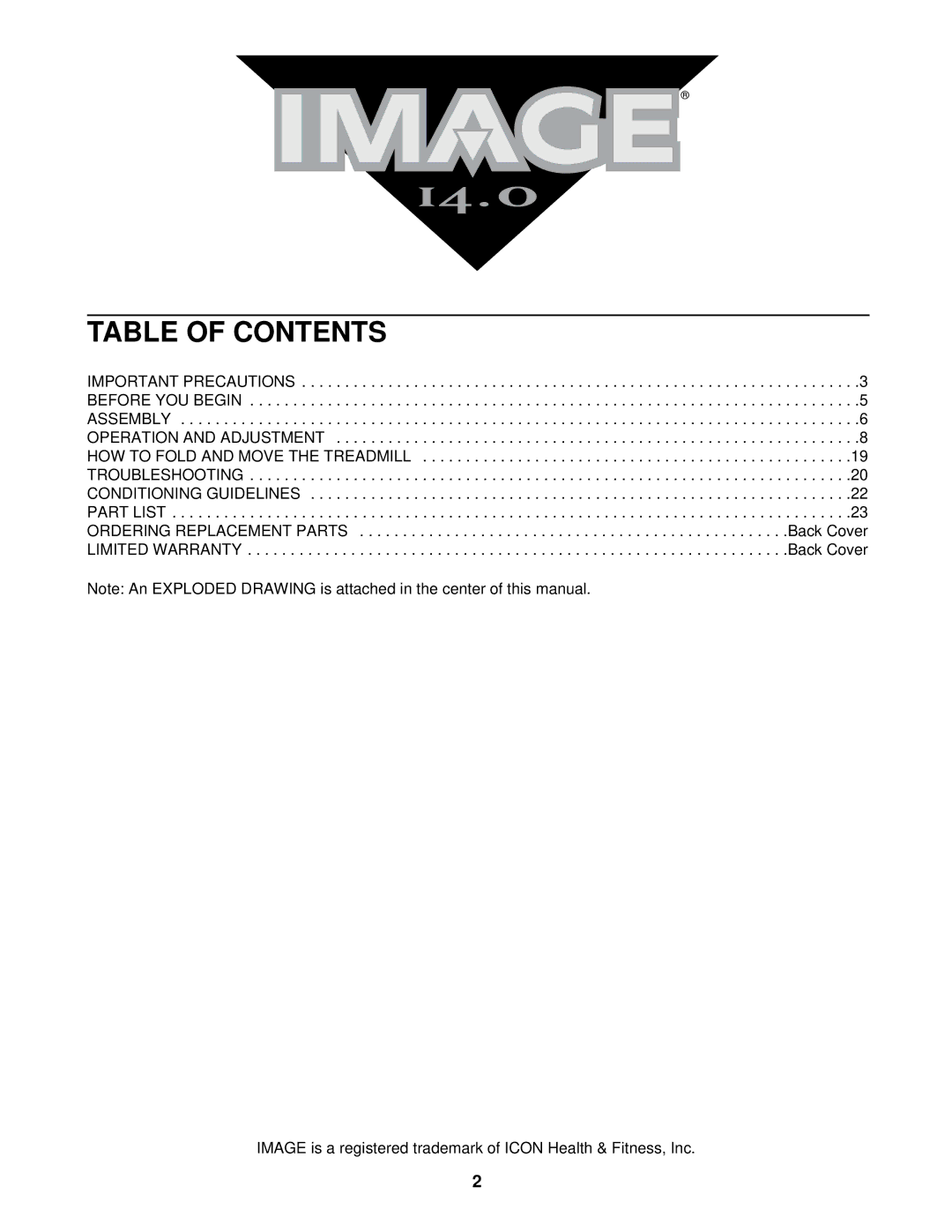 Image IMTL59520 user manual Table of Contents 