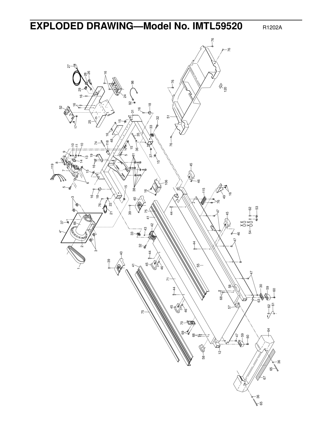 Image IMTL59520 user manual Exploded DRAWING-Model 