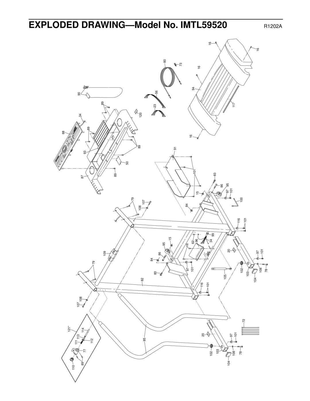 Image user manual Exploded DRAWING-Model No. IMTL59520 