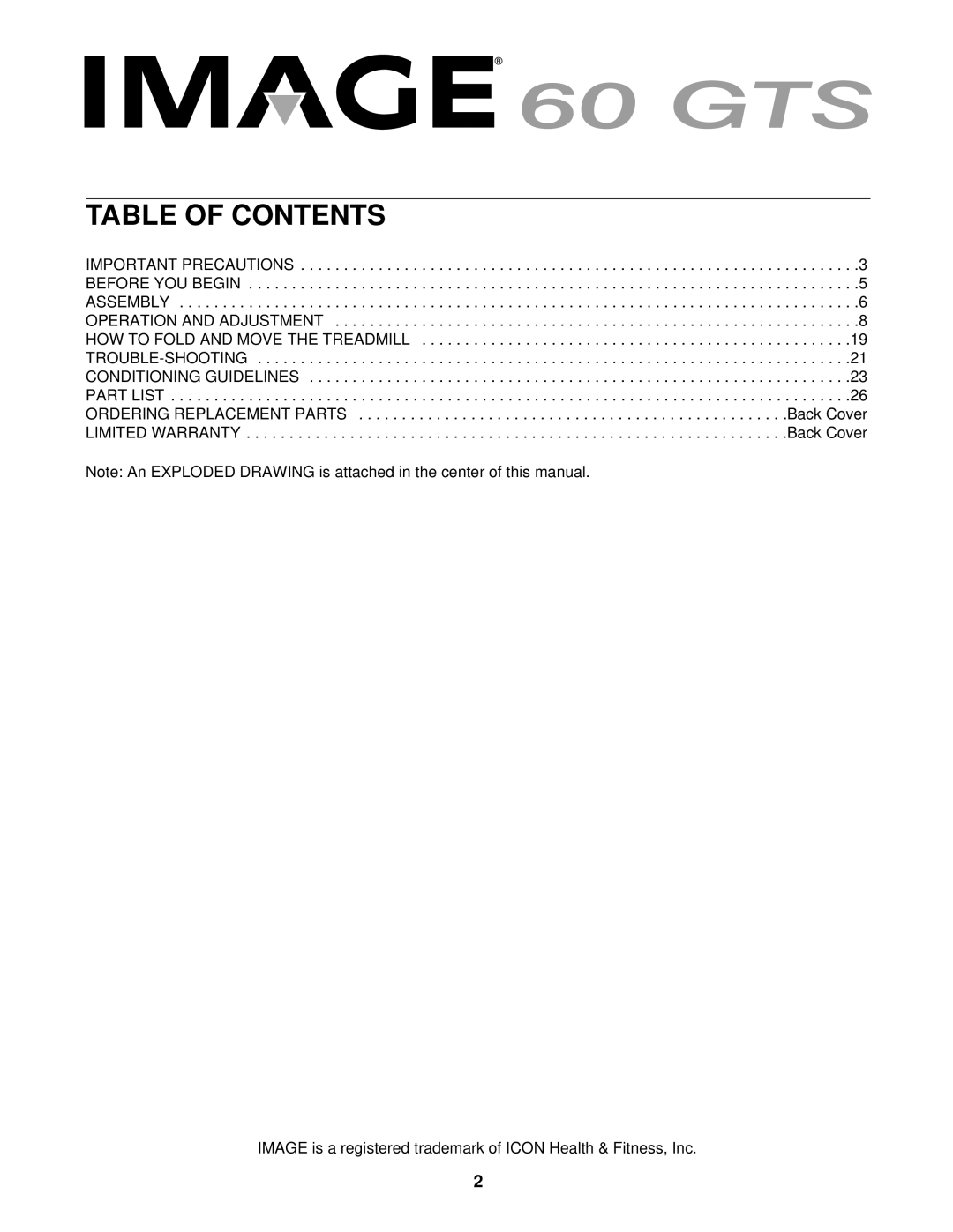 Image IMTL59610 user manual Table of Contents 