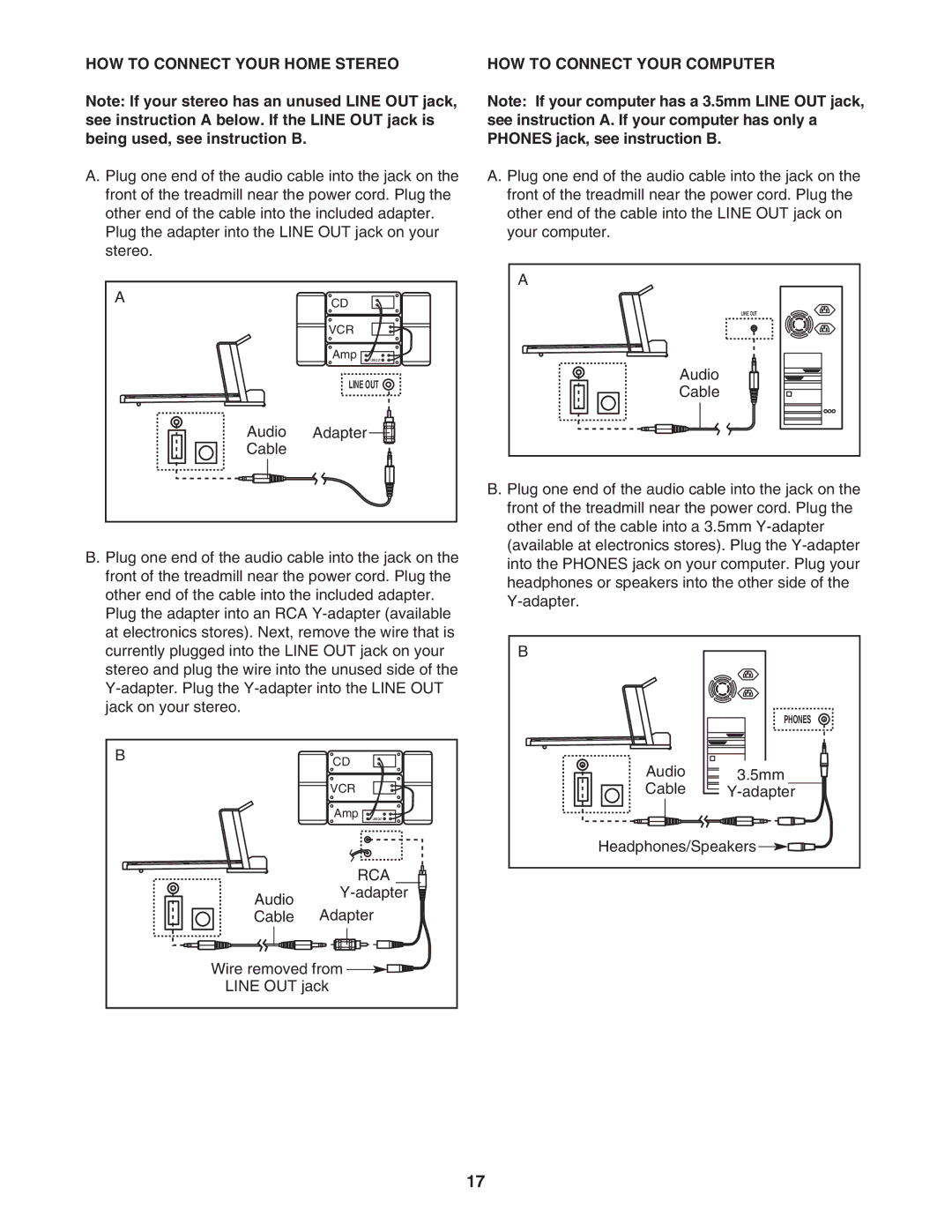 Image IMTL715040 user manual HOW to Connect Your Home Stereo, HOW to Connect Your Computer 