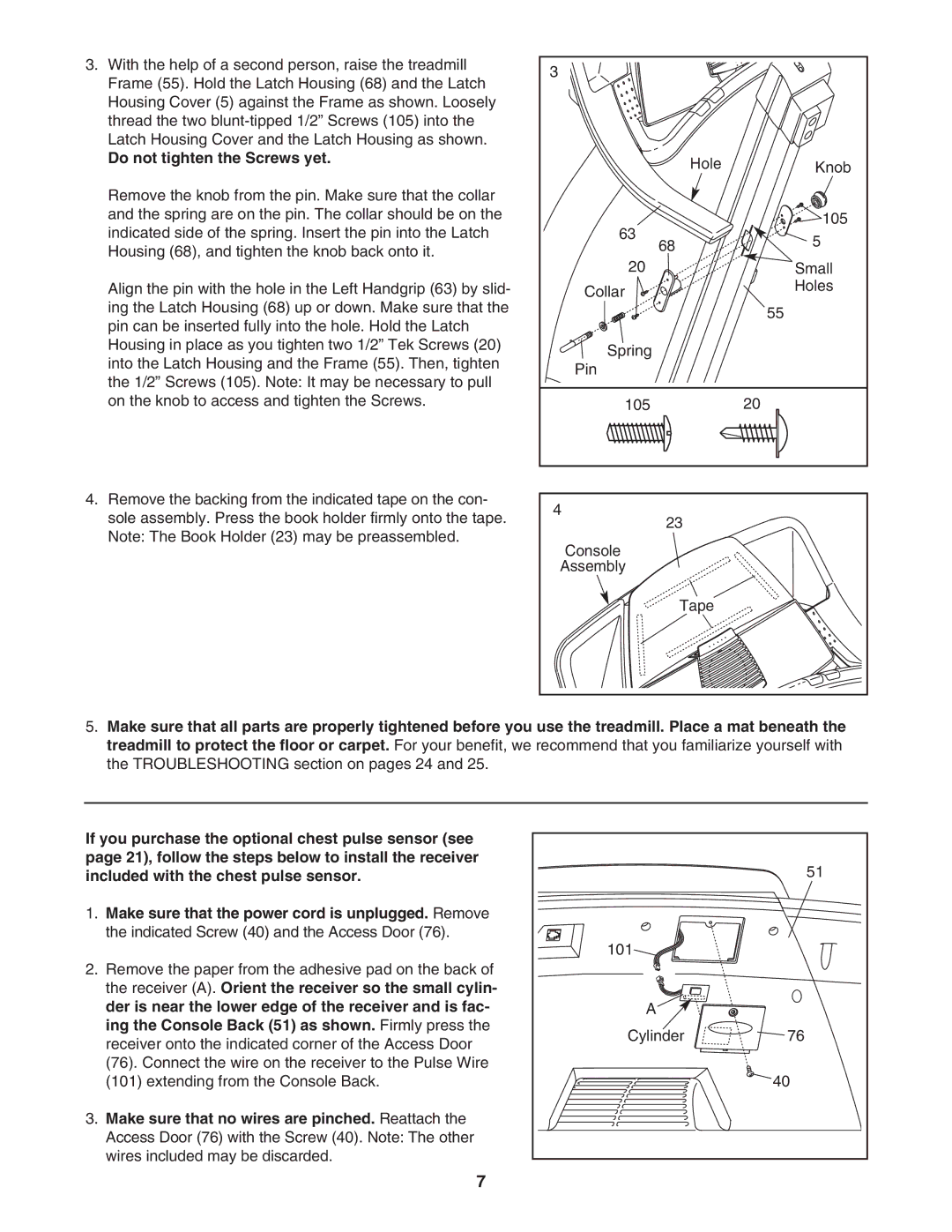 Image IMTL715040 user manual Do not tighten the Screws yet 