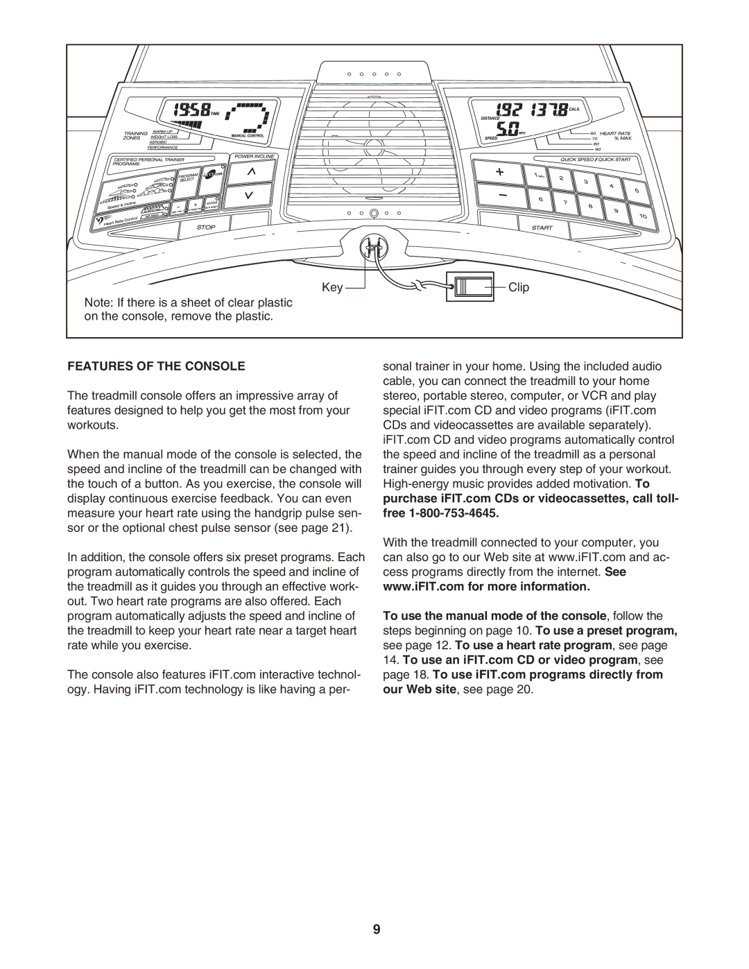 Image IMTL715040 user manual Features of the Console 