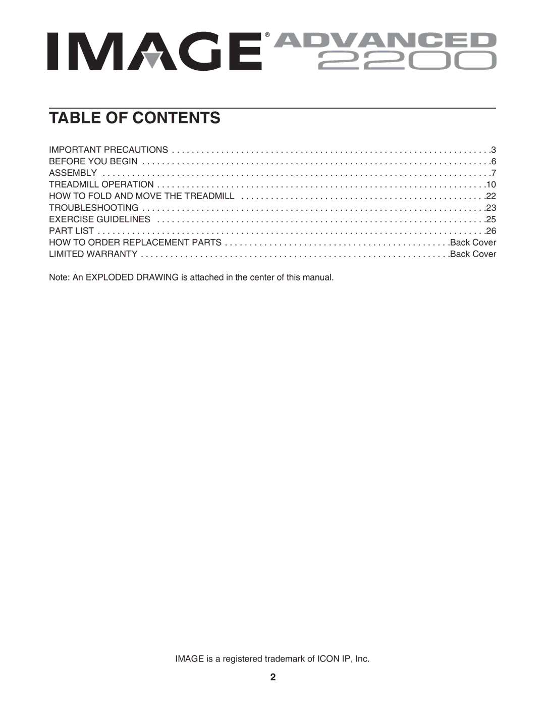 Image IMTL94106.0 user manual Table of Contents 