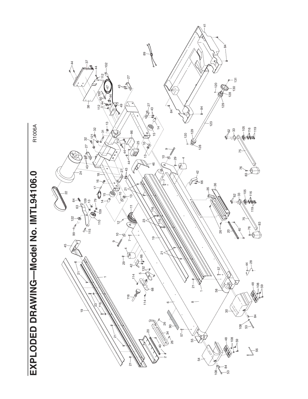 Image user manual Exploded DRAWING-Model No. IMTL94106.0 