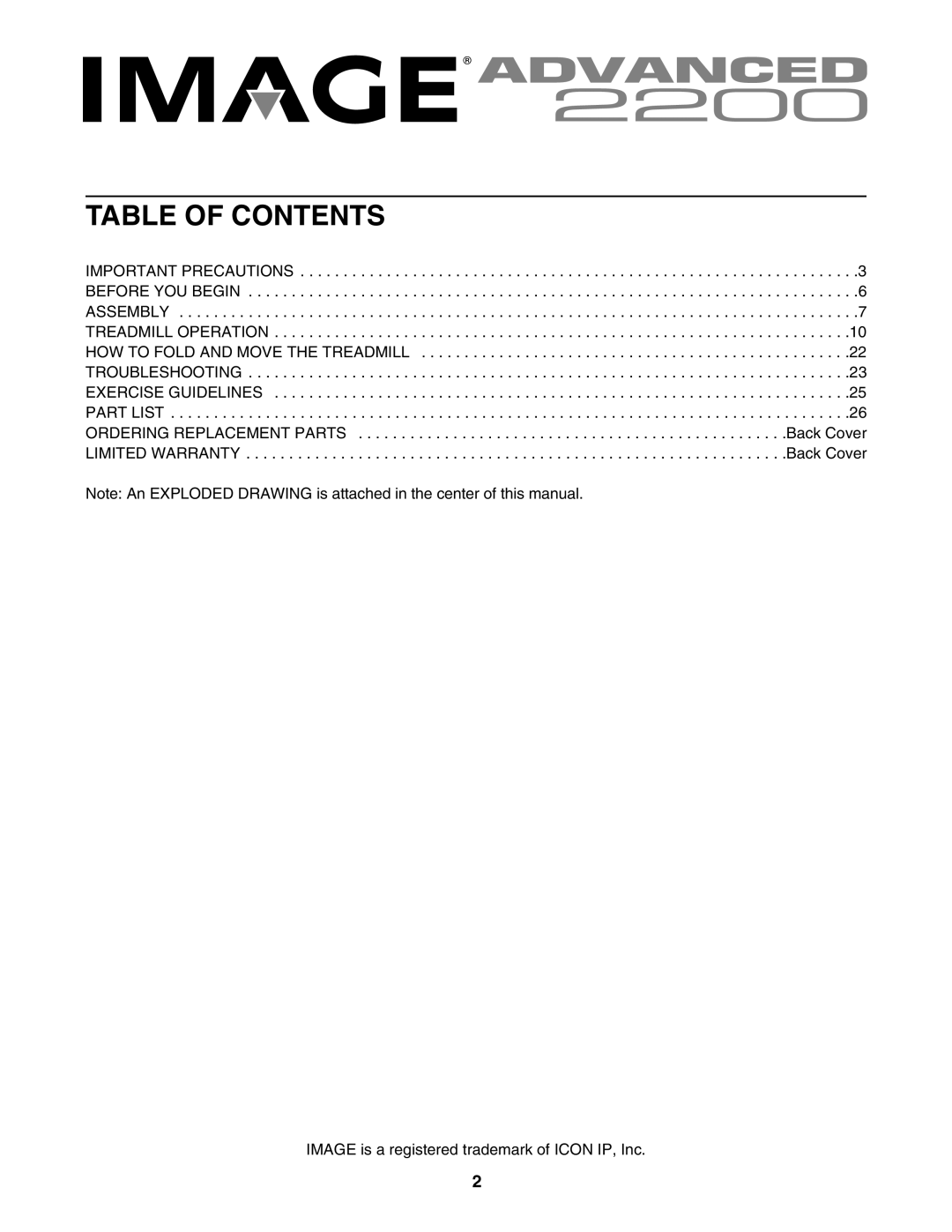 Image IMTL94106.2 user manual Table of Contents 