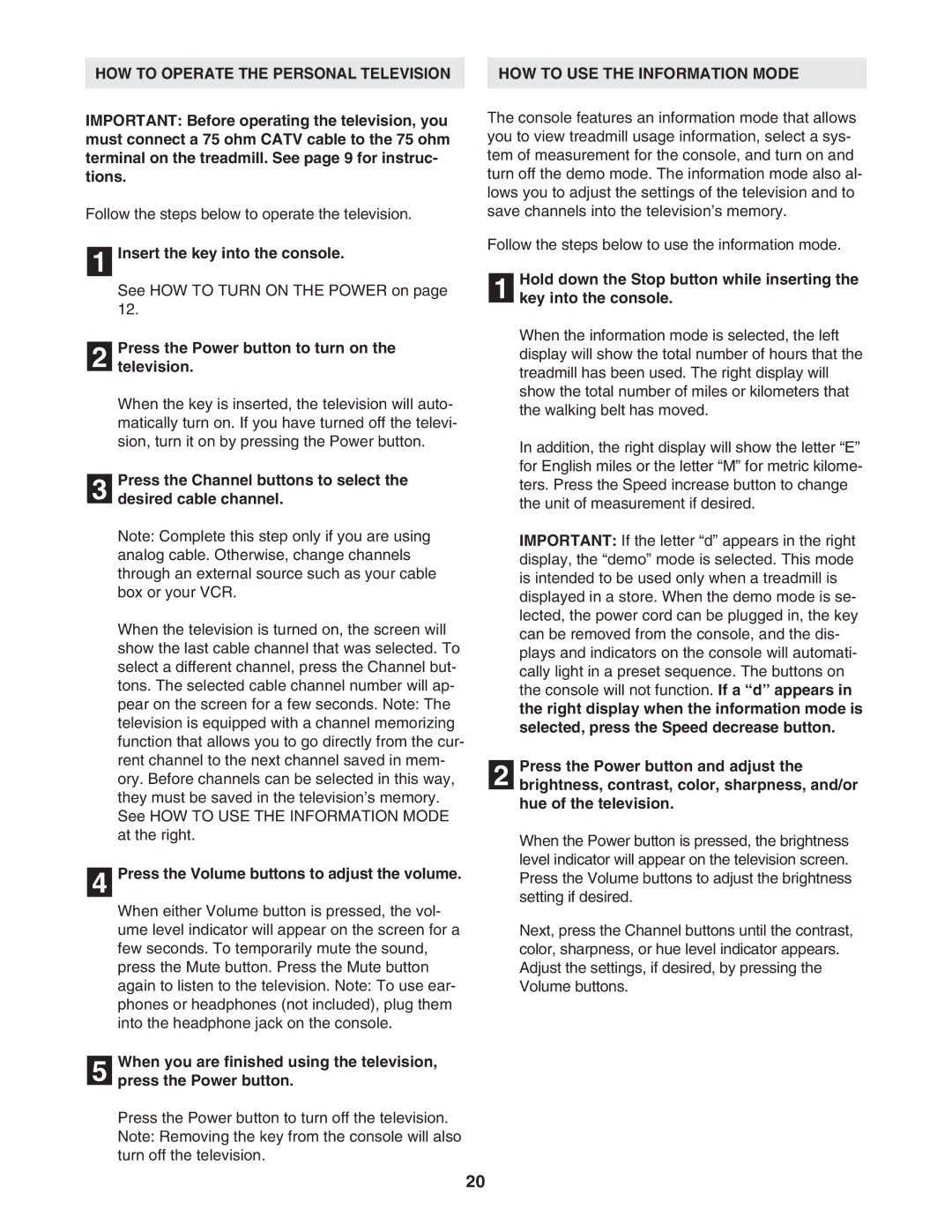 Image IMTL94106.2 user manual HOW to Operate the Personal Television, Press the Power button to turn on Television 