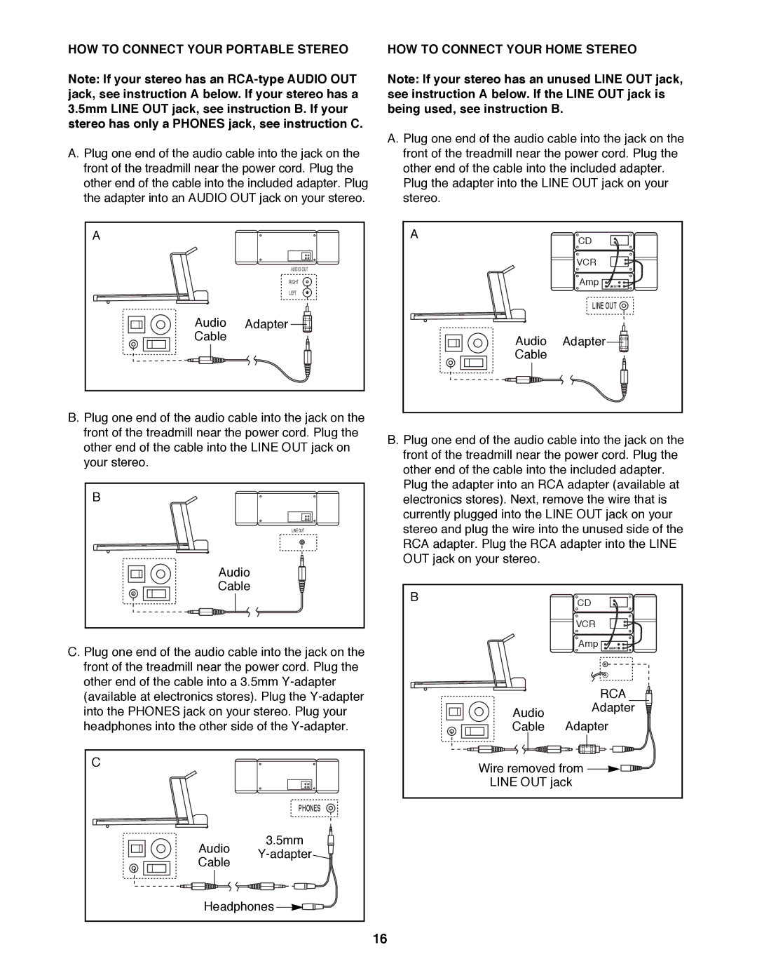 Image IMTL99000 user manual HOW to Connect Your Portable Stereo, HOW to Connect Your Home Stereo 