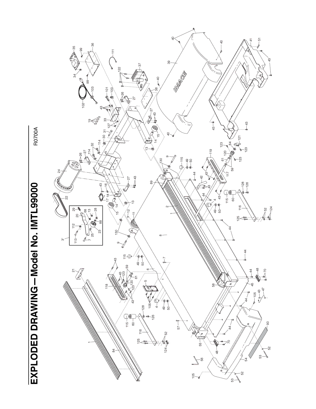 Image user manual Exploded DRAWINGÑModel No. IMTL99000 