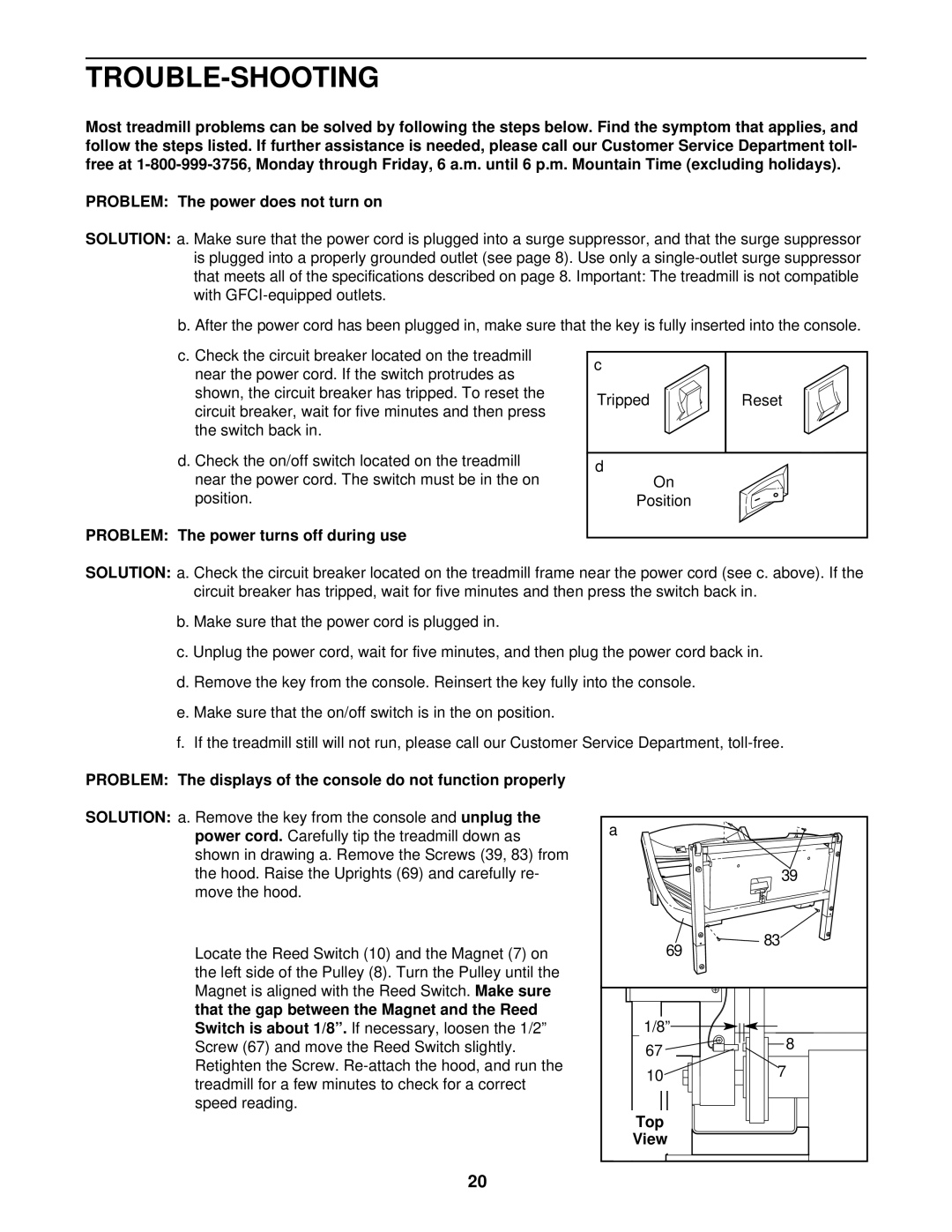 Image IMTL99600 user manual Trouble-Shooting, Problem The power turns off during use, Top 