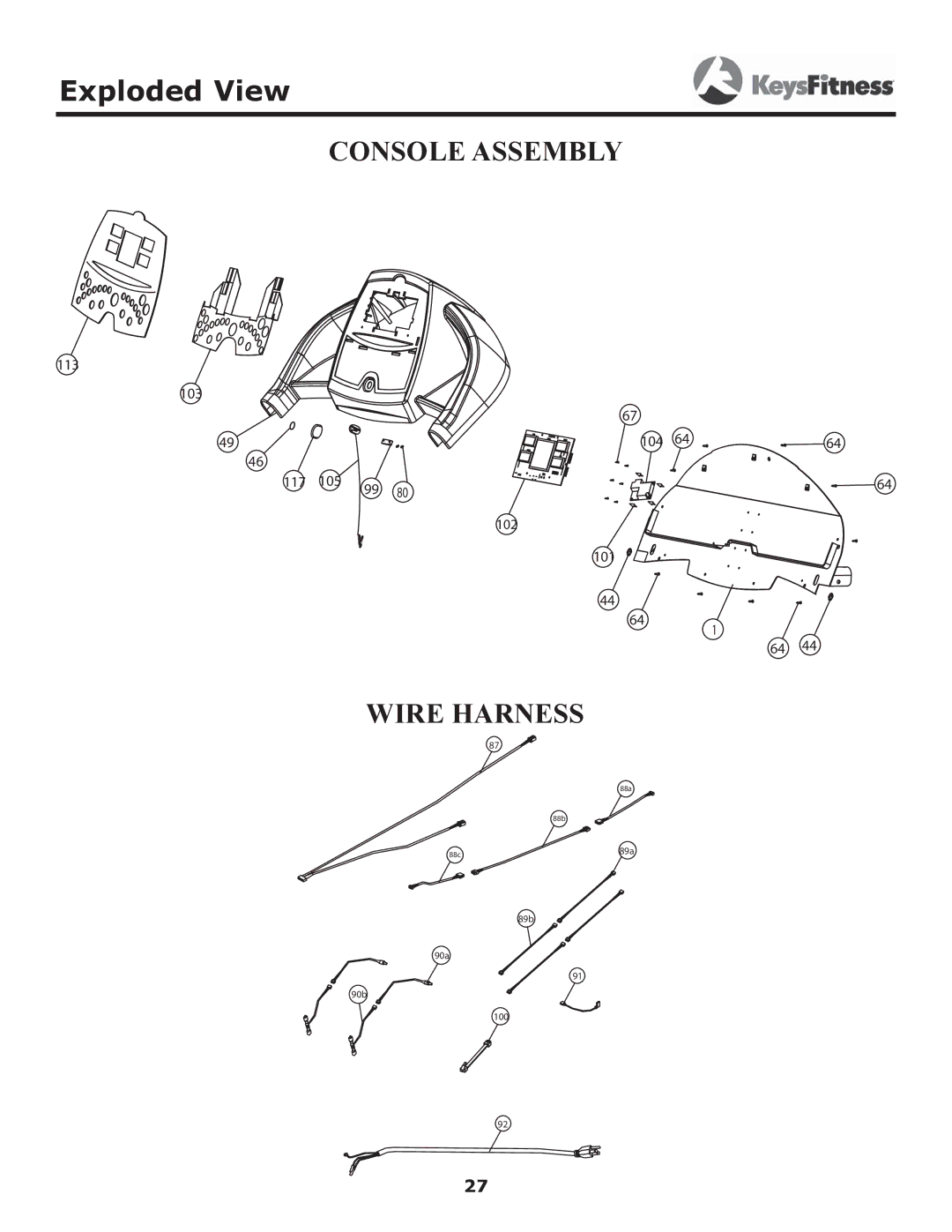 Image Keys 4600T owner manual Console Assembly 