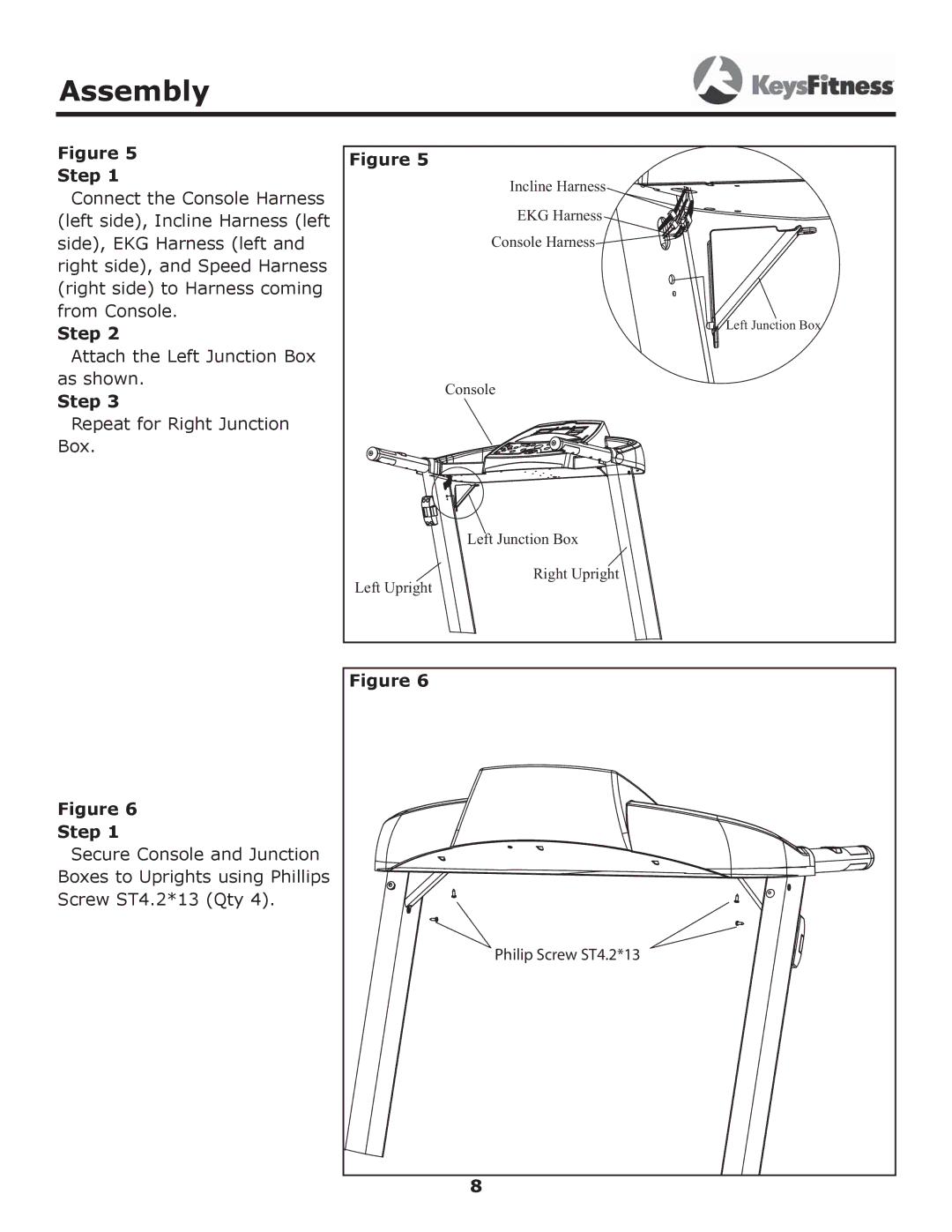 Image Keys 4600T owner manual Attach the Left Junction Box as shown 