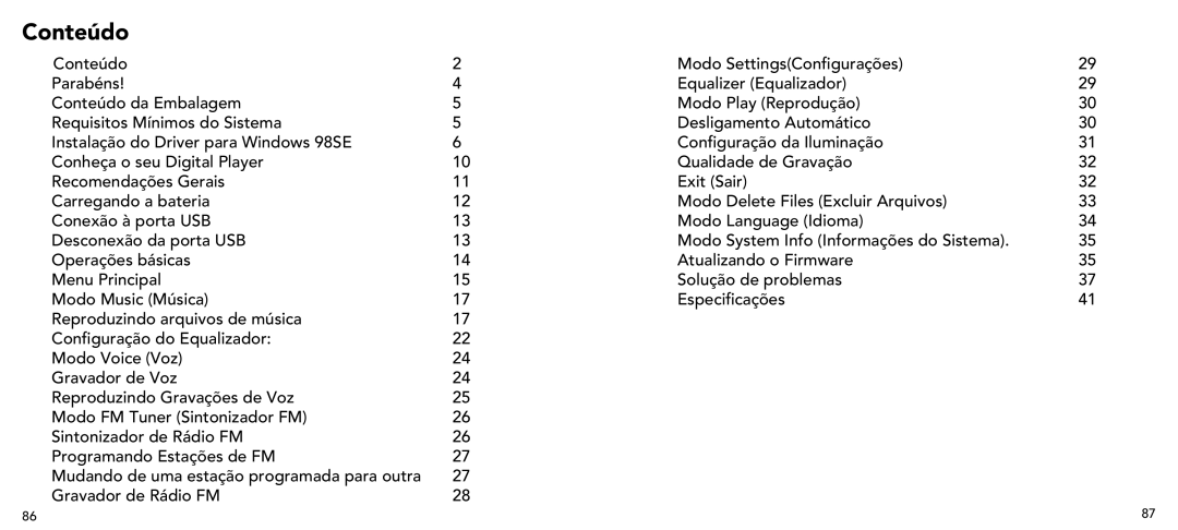 Imation 3503 user manual Conteúdo 