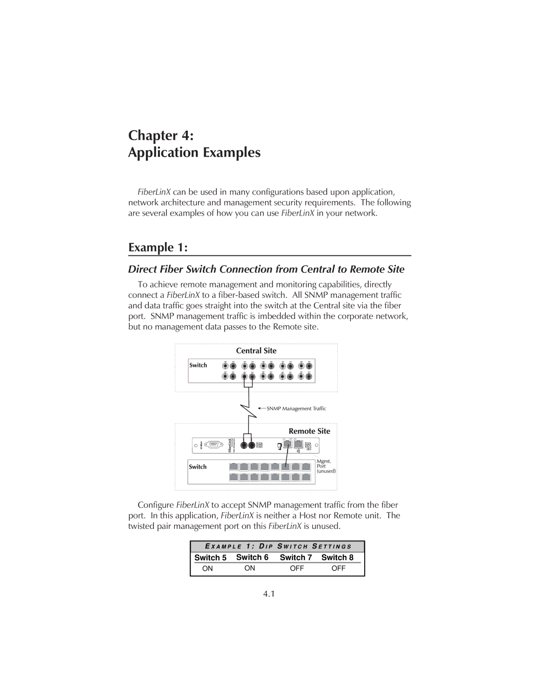 IMC Networks FiberLinX installation manual Chapter Application Examples 