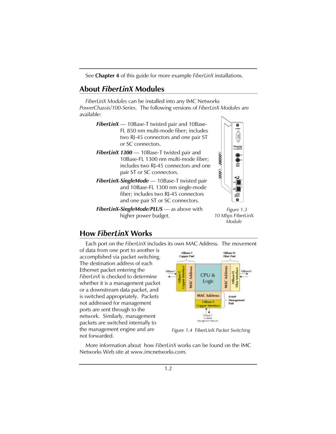 IMC Networks installation manual About FiberLinX Modules, How FiberLinX Works 