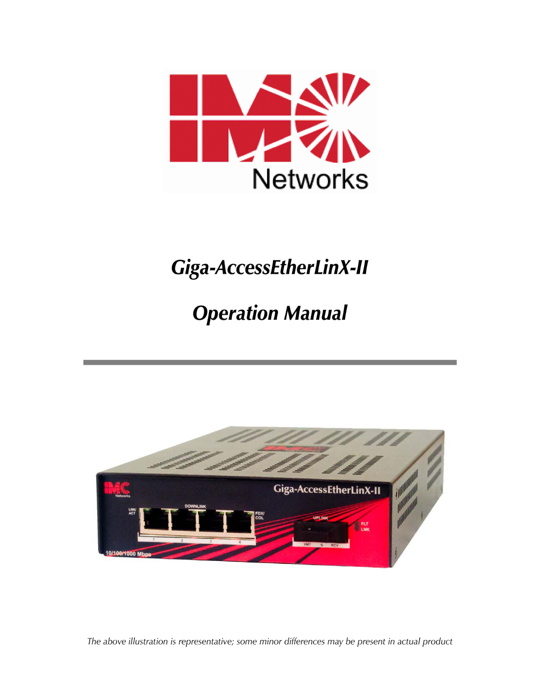 IMC Networks Giga-AcessEtherLinx-II operation manual Giga-AccessEtherLinX-II 