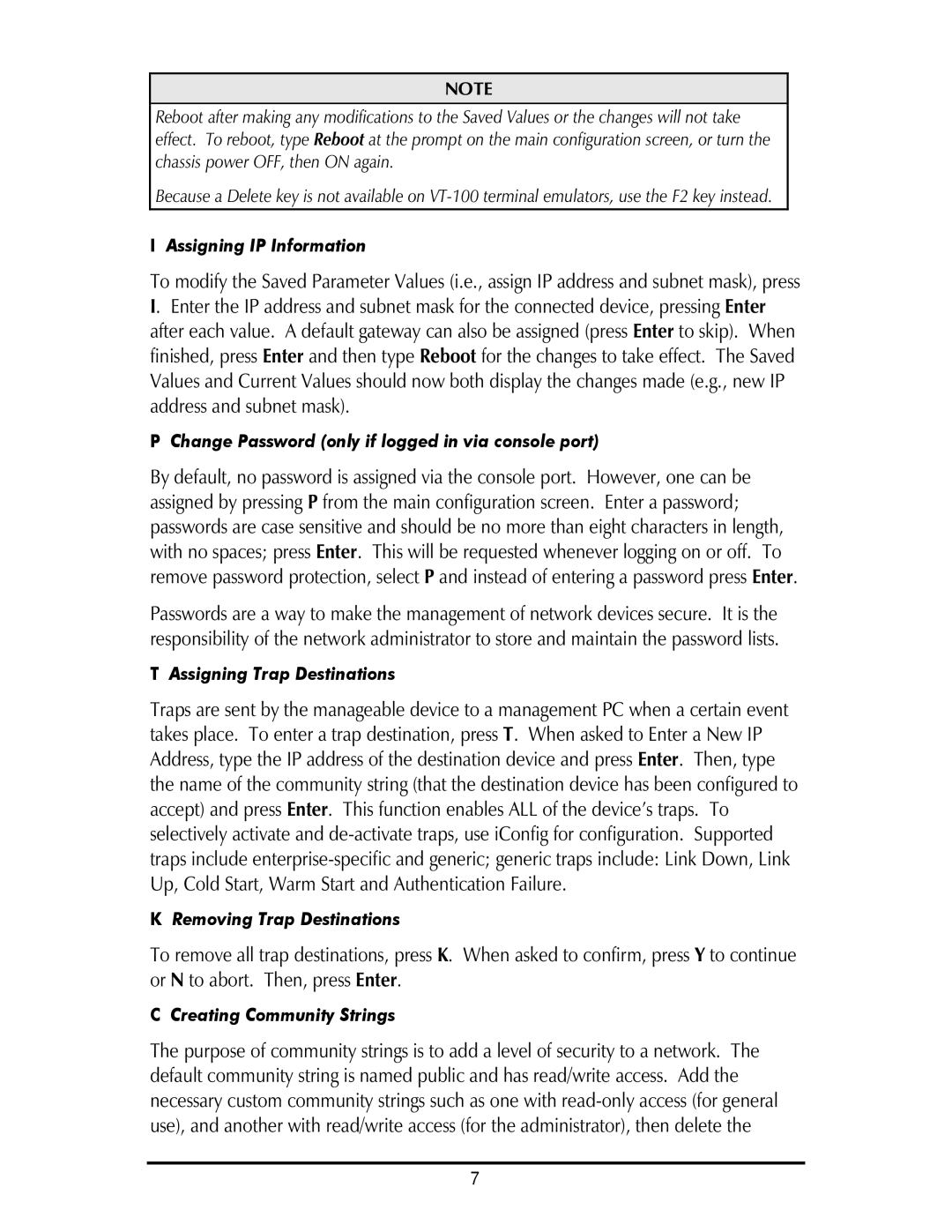 IMC Networks Giga-AcessEtherLinx-II operation manual Assigning IP Information 