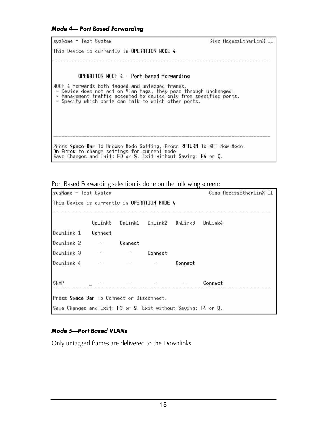 IMC Networks Giga-AcessEtherLinx-II operation manual Only untagged frames are delivered to the Downlinks 