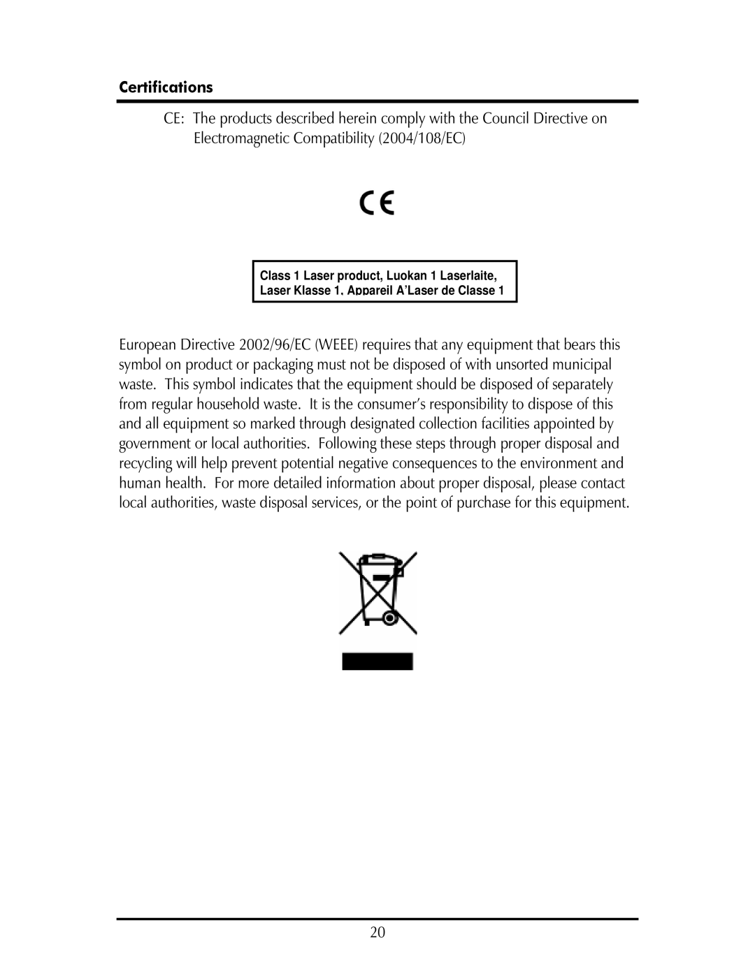 IMC Networks E1, IE-IMCV-T1 operation manual Certifications 