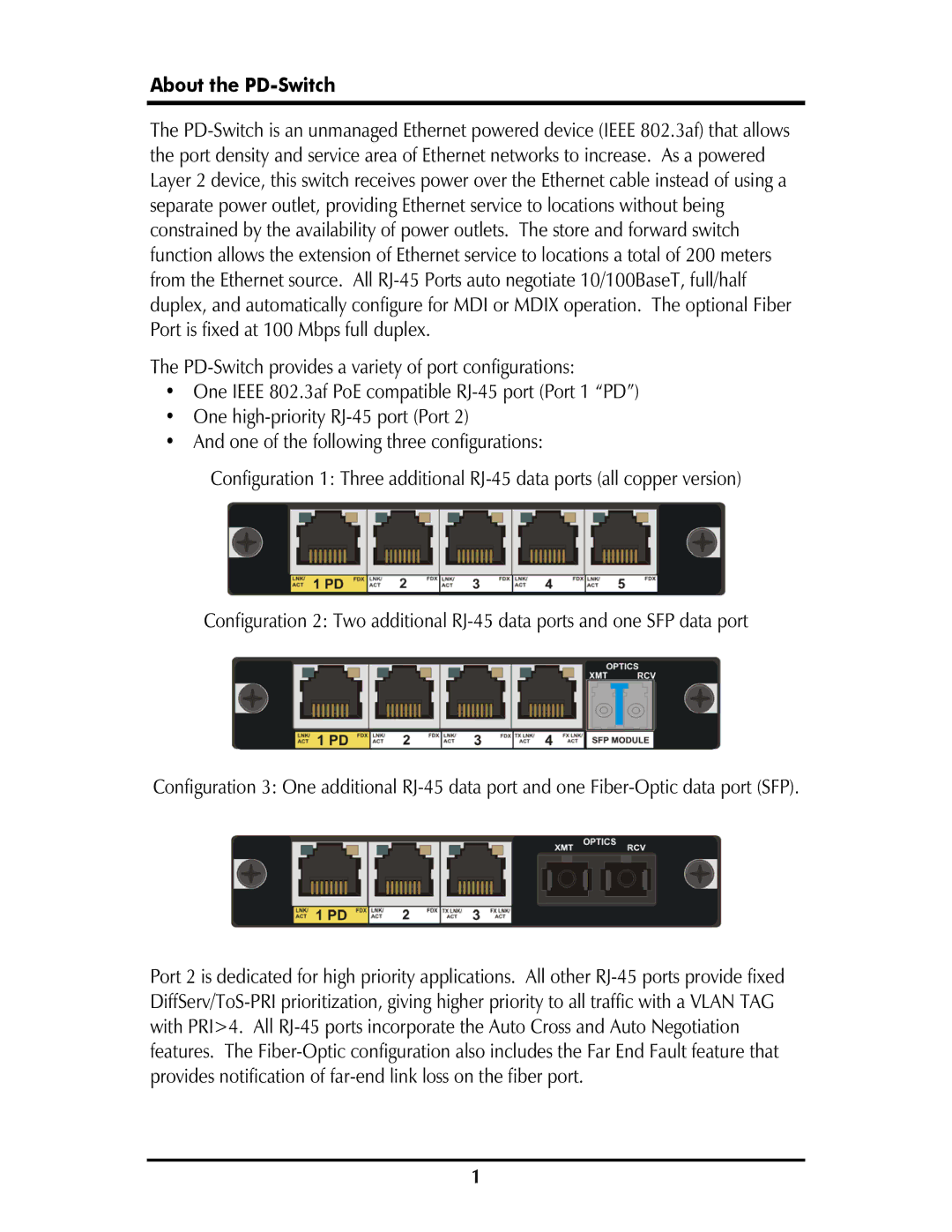 IMC Networks operation manual About the PD-Switch 