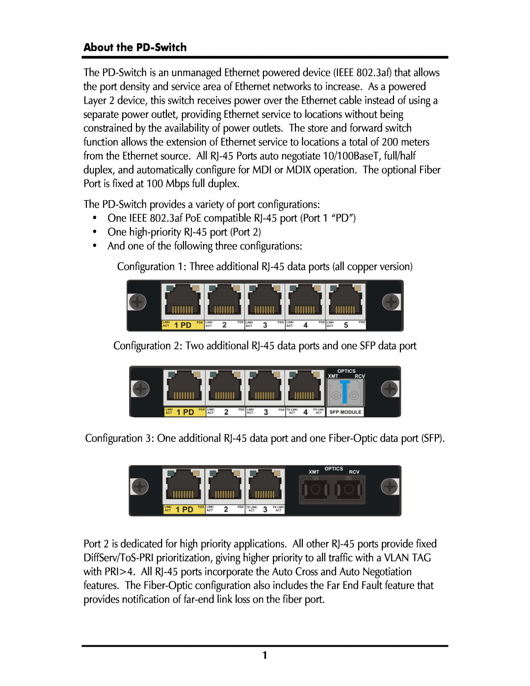 IMC Networks operation manual About the PD-Switch 