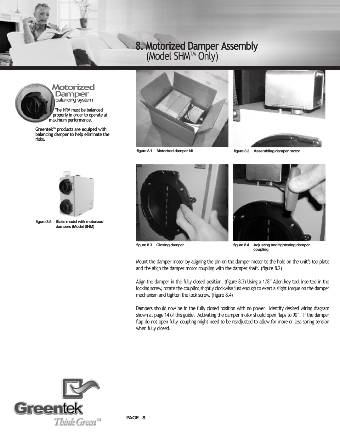 Imperial SHMTM manual Motorized Damper, Balancing system 