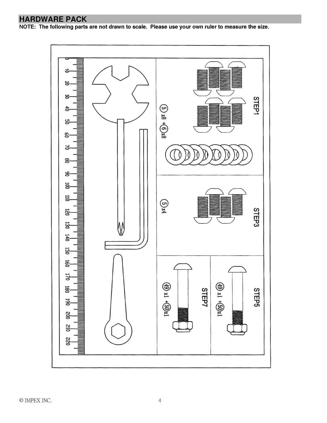 Impex AIR-1 manual Hardware Pack 