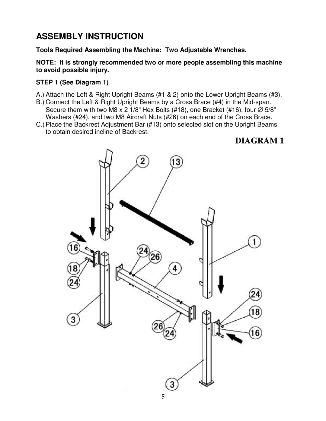 Impex CB-180 manual Assembly Instruction, Diagram 