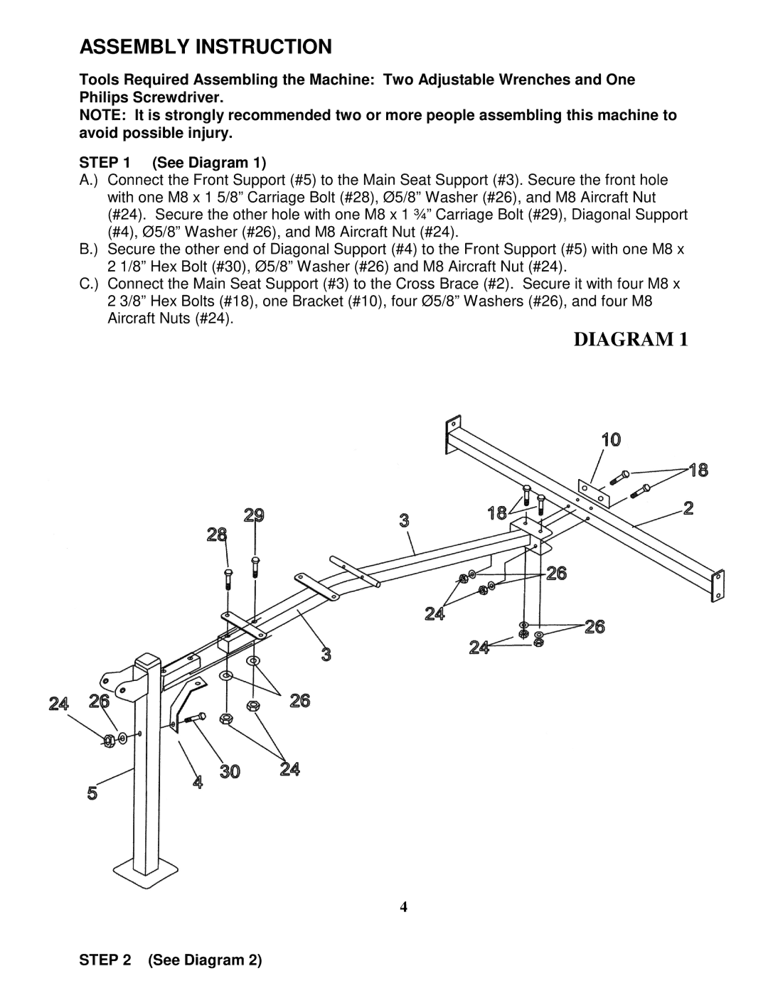 Impex CB-200 manual Assembly Instruction 