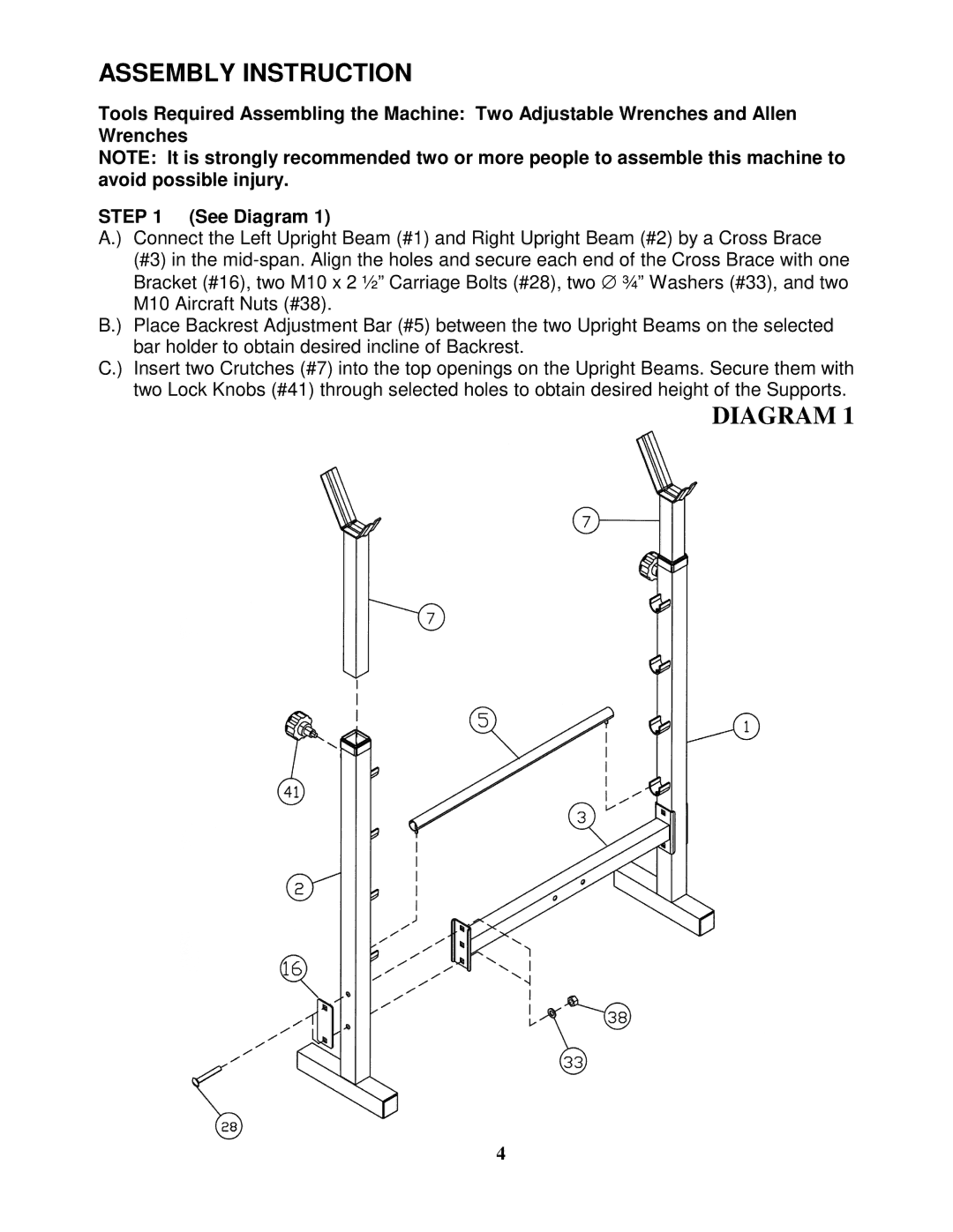 Impex CB-339 manual Assembly Instruction, Diagram 