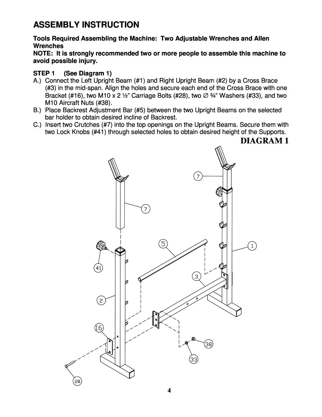 Impex CB-339 manual Assembly Instruction, Diagram 