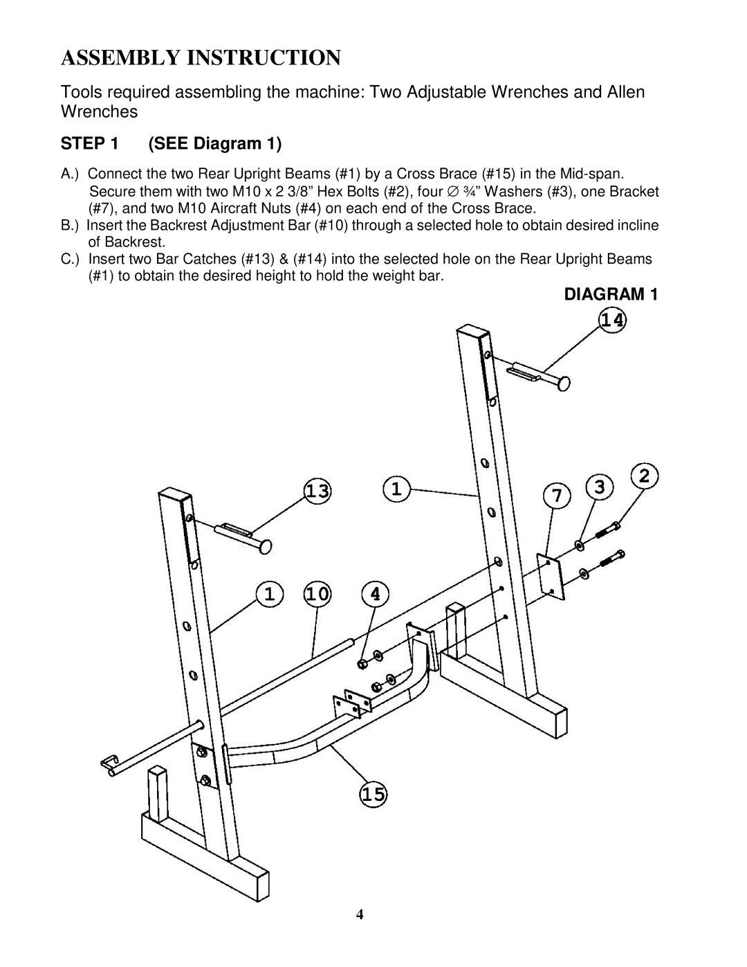 Impex CB-349 manual Assembly Instruction 