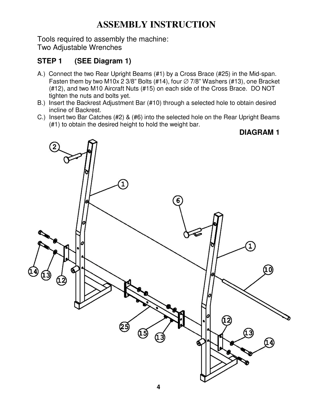 Impex CB-543 manual Assembly Instruction 