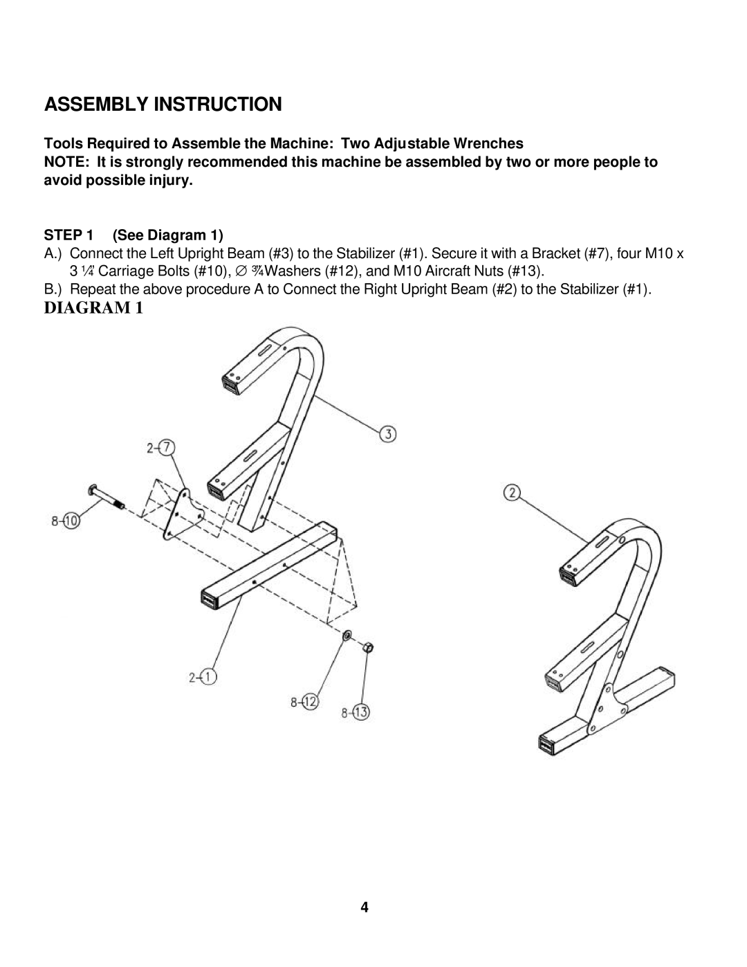 Impex DBR 90 manual Assembly Instruction, Diagram 