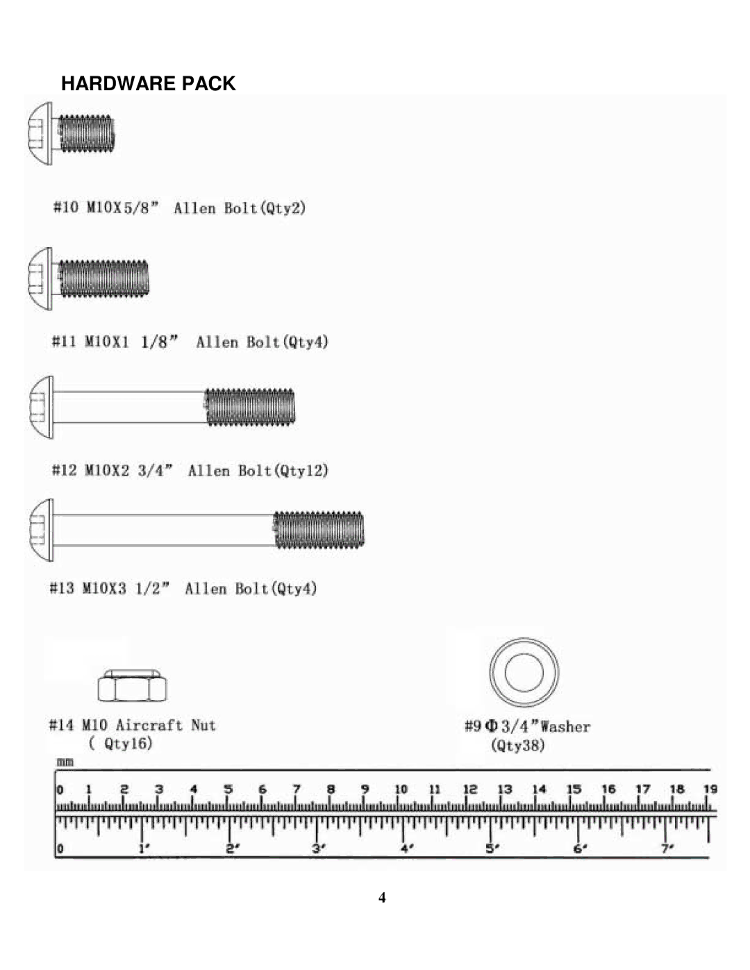 Impex DBR 92 manual Hardware Pack 