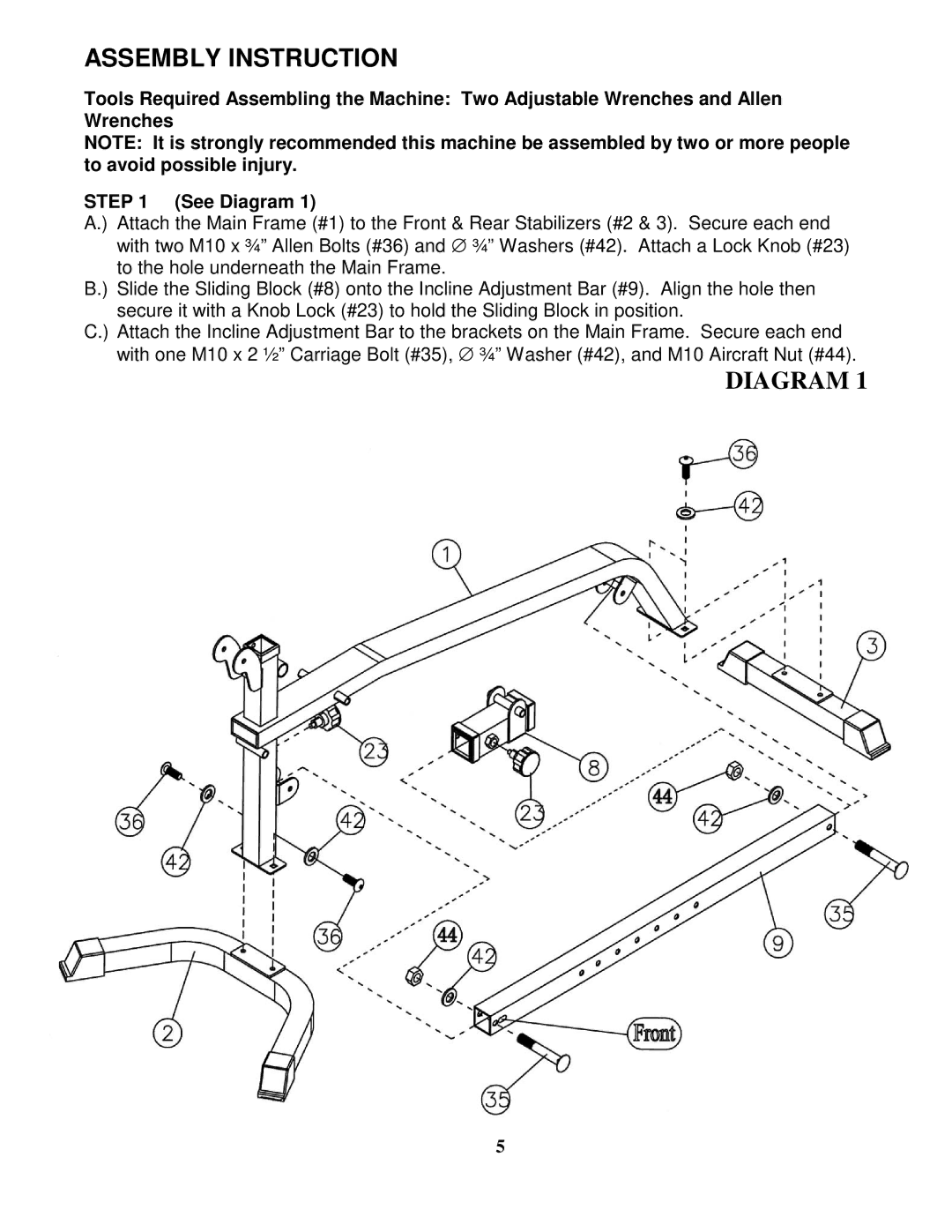 Impex EVE-540 manual Assembly Instruction 