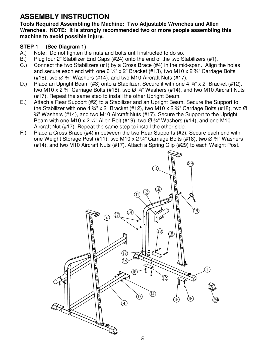 Impex EVE-890 manual Assembly Instruction 