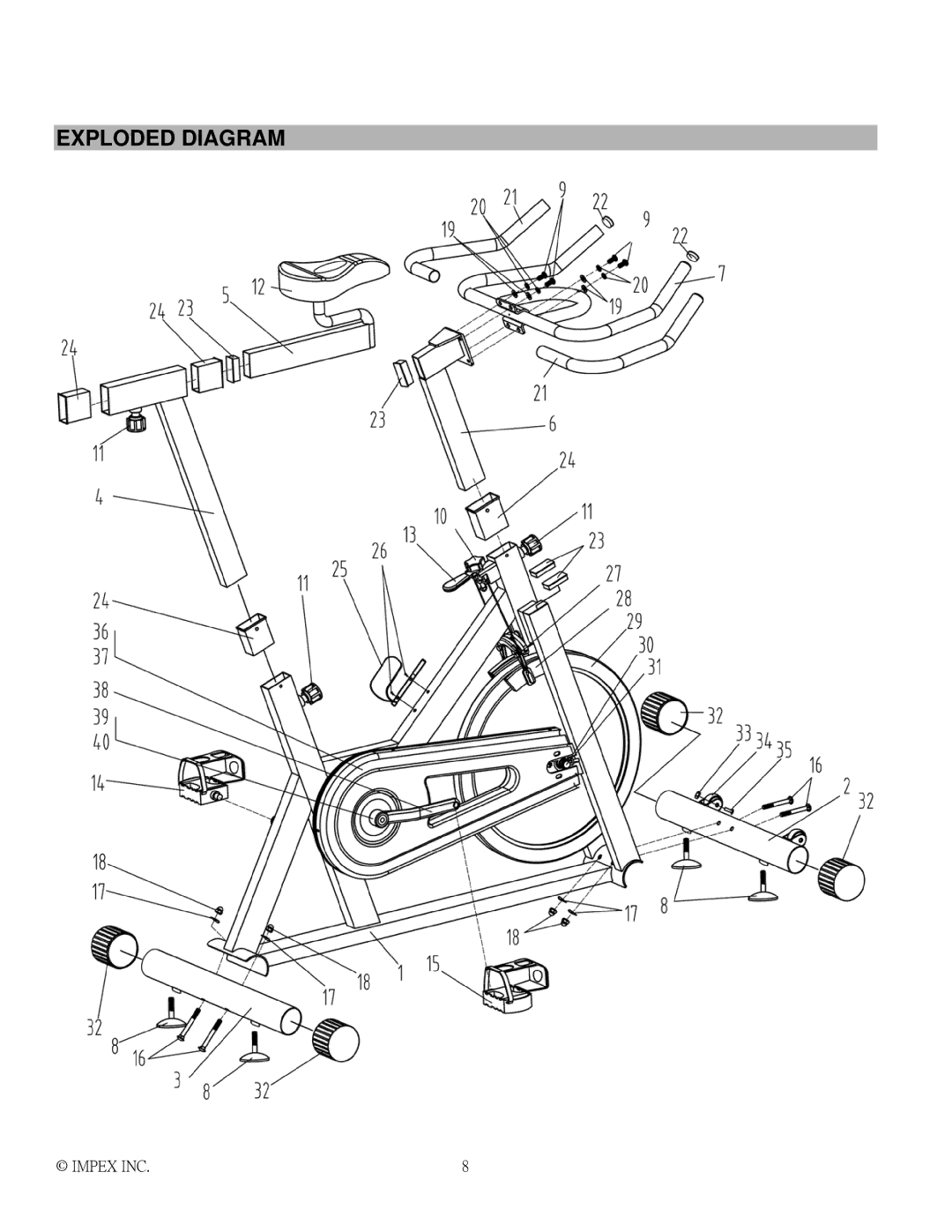 Impex H2502C manual Exploded Diagram 