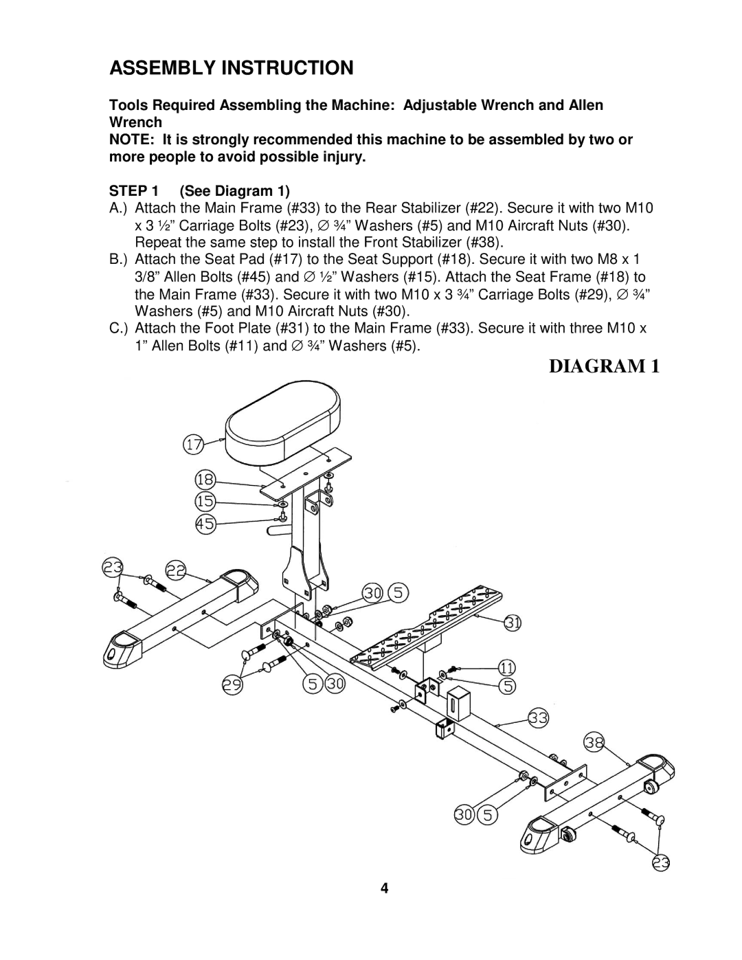 Impex IGS-02 manual Assembly Instruction 