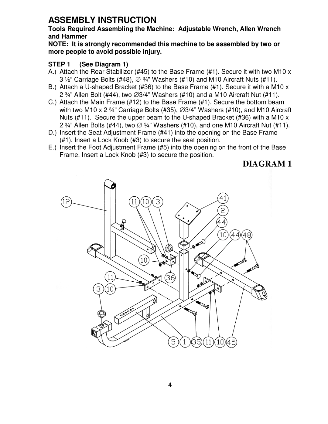 Impex IGS-10 manual Assembly Instruction 