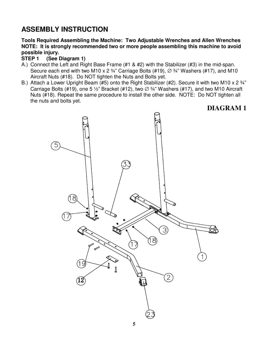 Impex IGS-2110 manual Assembly Instruction, Diagram 