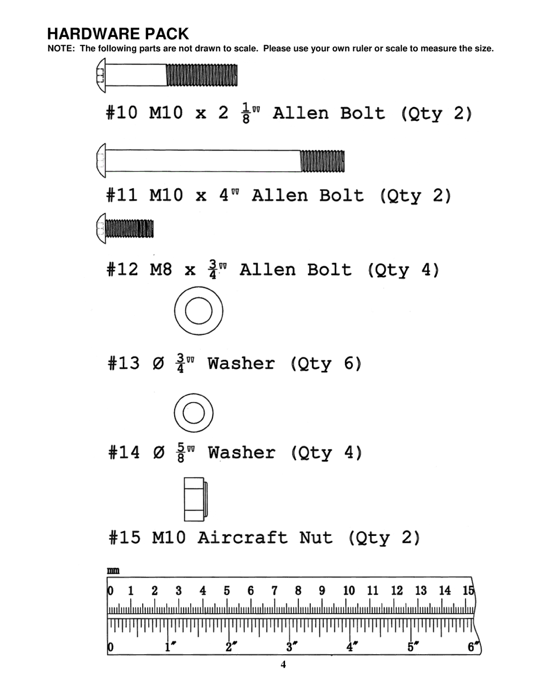 Impex IGS-663 manual Hardware Pack 