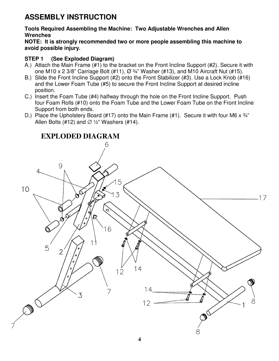 Impex JD 1 manual Assembly Instruction 