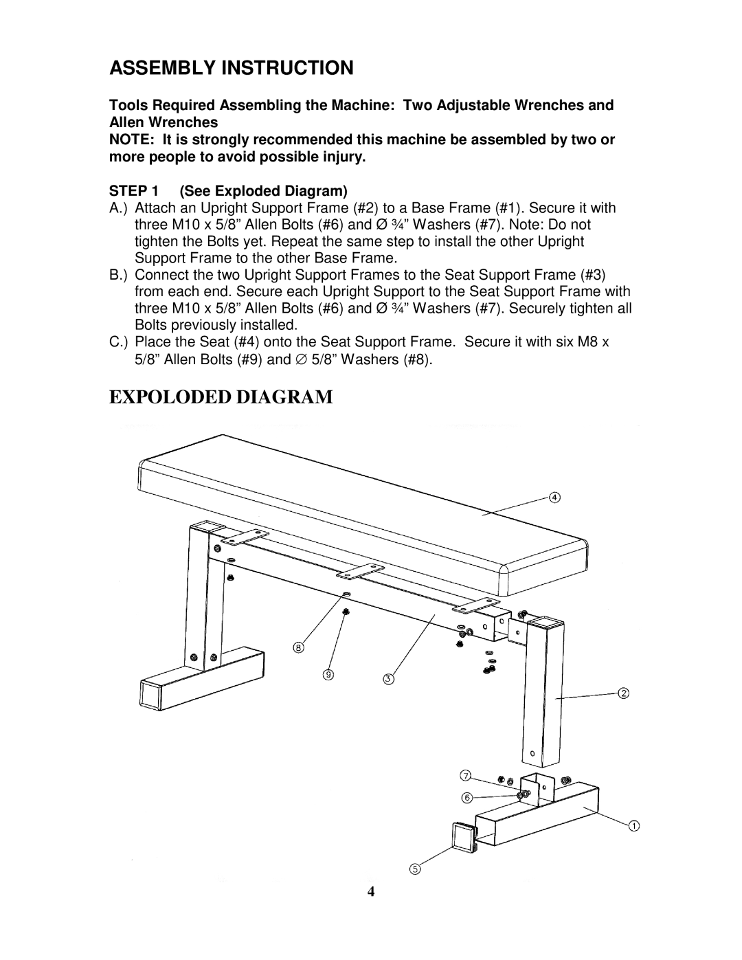 Impex JD 2 manual Assembly Instruction 