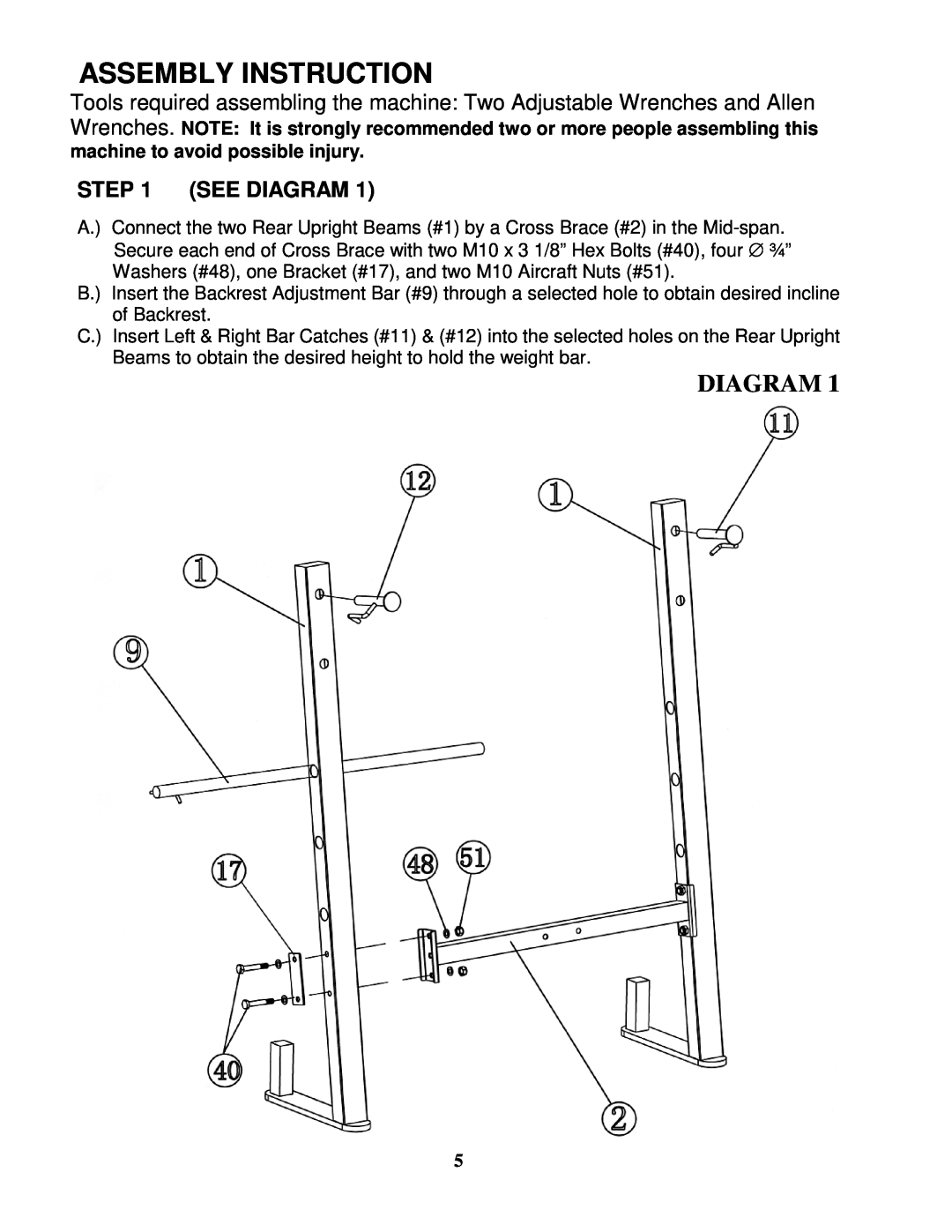 Impex MCB-347 manual Diagram, Assembly Instruction 