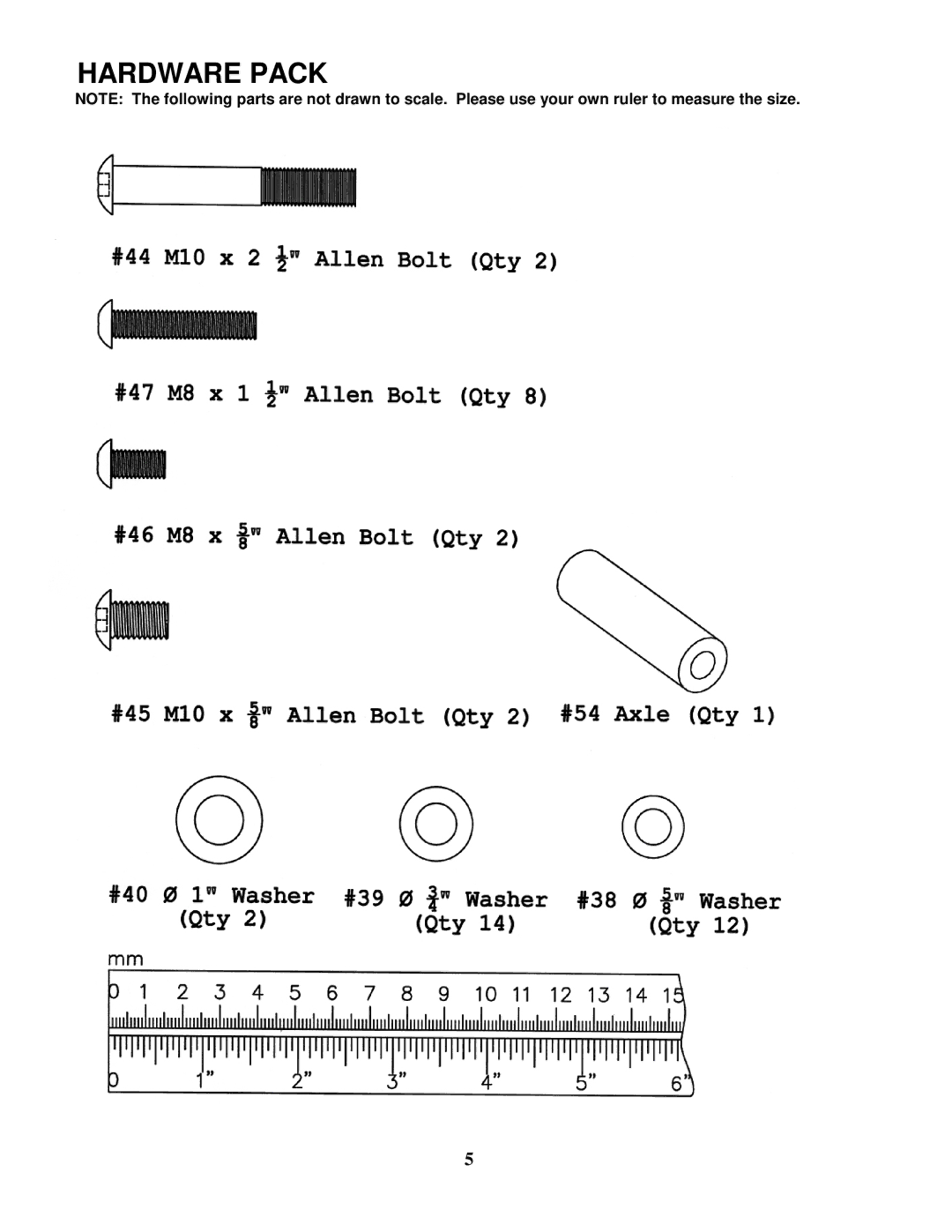 Impex MCB-5693 manual Hardware Pack 